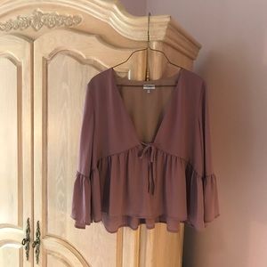 Mauve flowy top
